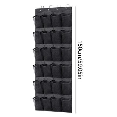 2Pcs Over The Door Shoe Organizer Shoes Hanging Organizer 24 Pockets Shoe Storage Organizer Mesh Shoes Organizer for Large Shoes