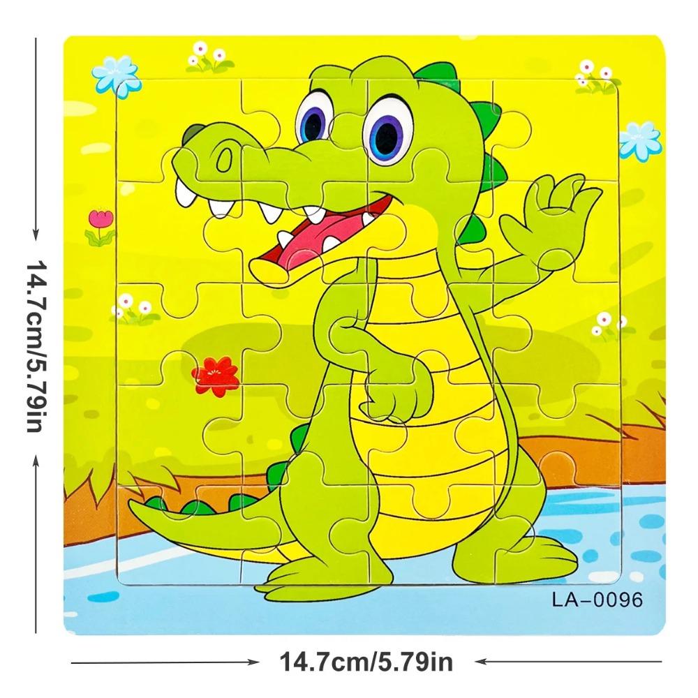 1ks 14,7cm/5,79in Drevené puzzle Dopravné vozidlo Morský živočích Štýl Puzzle Hra Vzdelávacia hračka pre deti