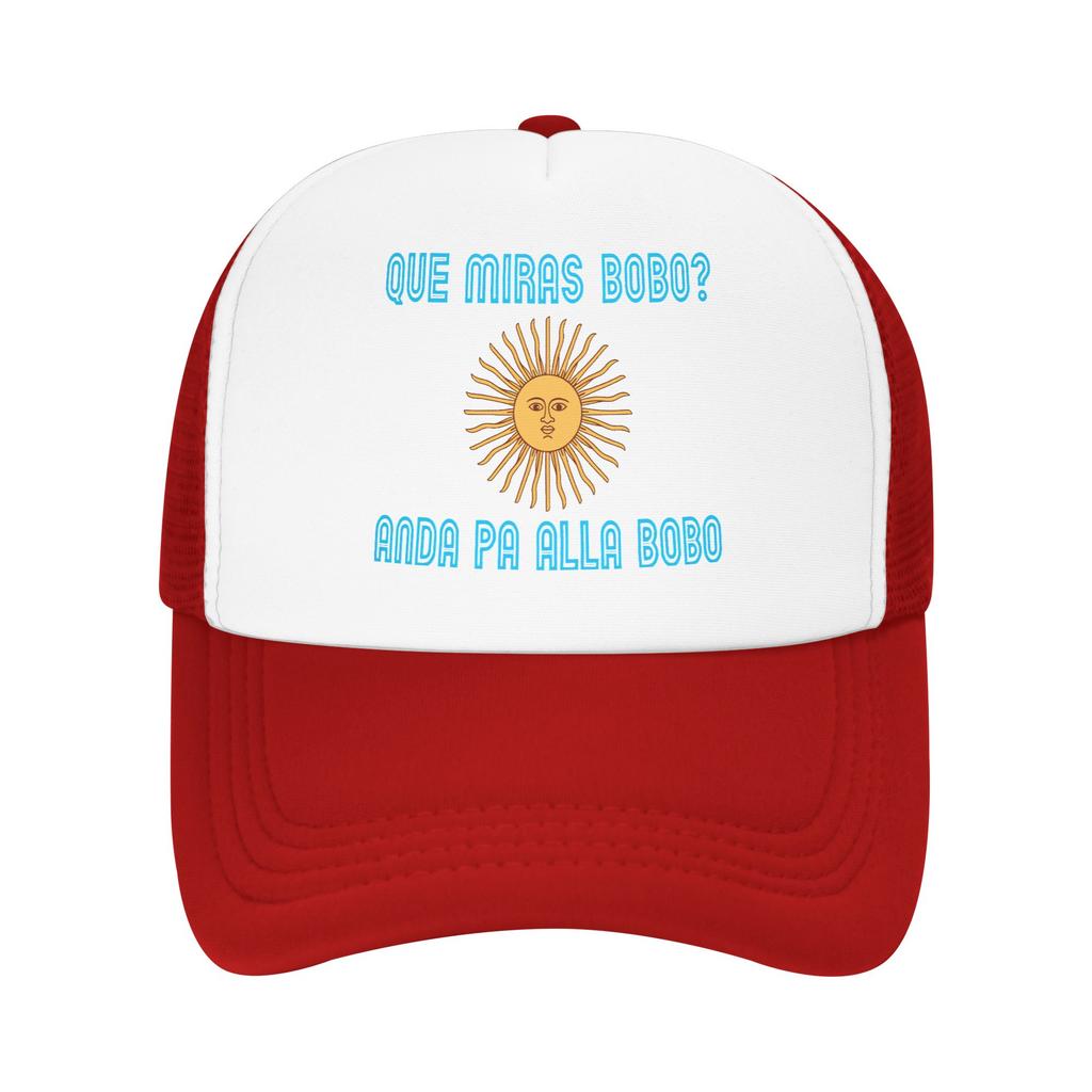 QUE MIRAS BOBO ANDA PA ALLA BOBO Mesh Sun Hats Women Unisex Print Trucker Hat Spring Vintage Outdoor Gym High Quality Caps