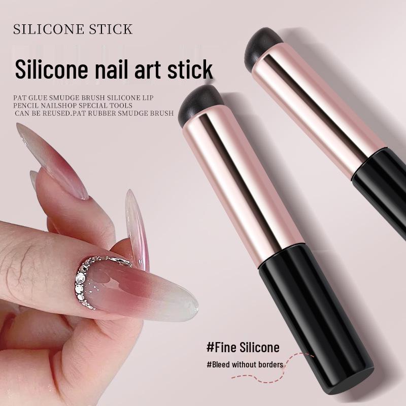 Silicone Lip & Nail Patting Brush – Reusable Blending Tool for Salons