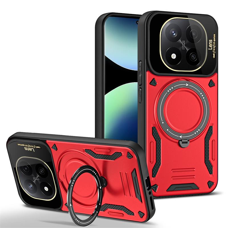 For Xiaomi Redmi Note 14 Pro Plus 5G Case Car Magnetic Ring Holder Phone Case for Redmi Note14 Pro + Plus 5G Armor Back Cover