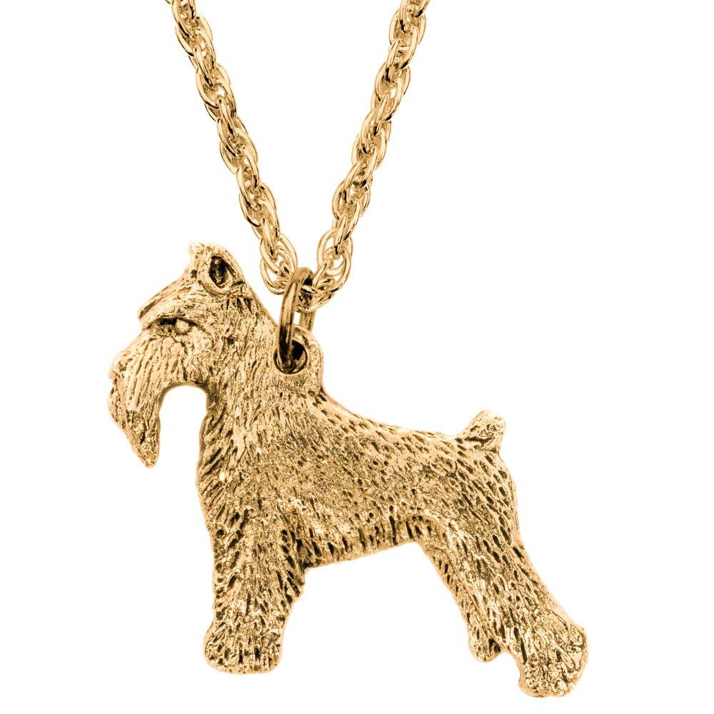 Miniature Schnauzer (cropped ears) British-made Art Dog Pendant Necklace Collection