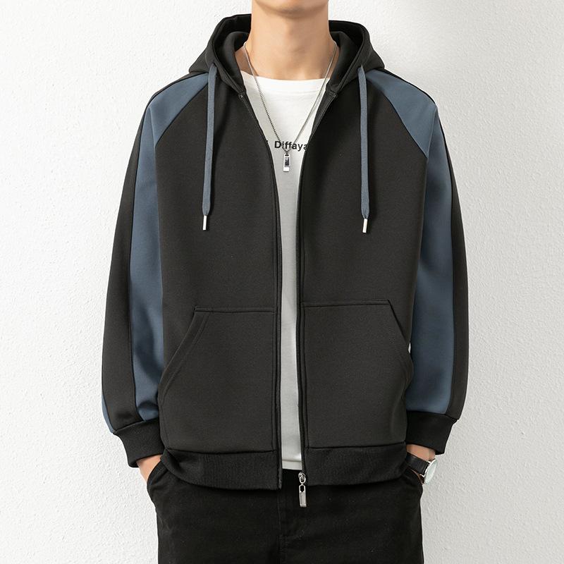 Hooded Cardigan Sweater Men's Spring and Autumn Jacket Jacket Loose Leisure Sports Teenagers