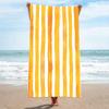 Outdoor Swimming Pool Red Striped Printed Oversized Beach Towels Quick Dry Microfiber Suede Beach Towel With Logo