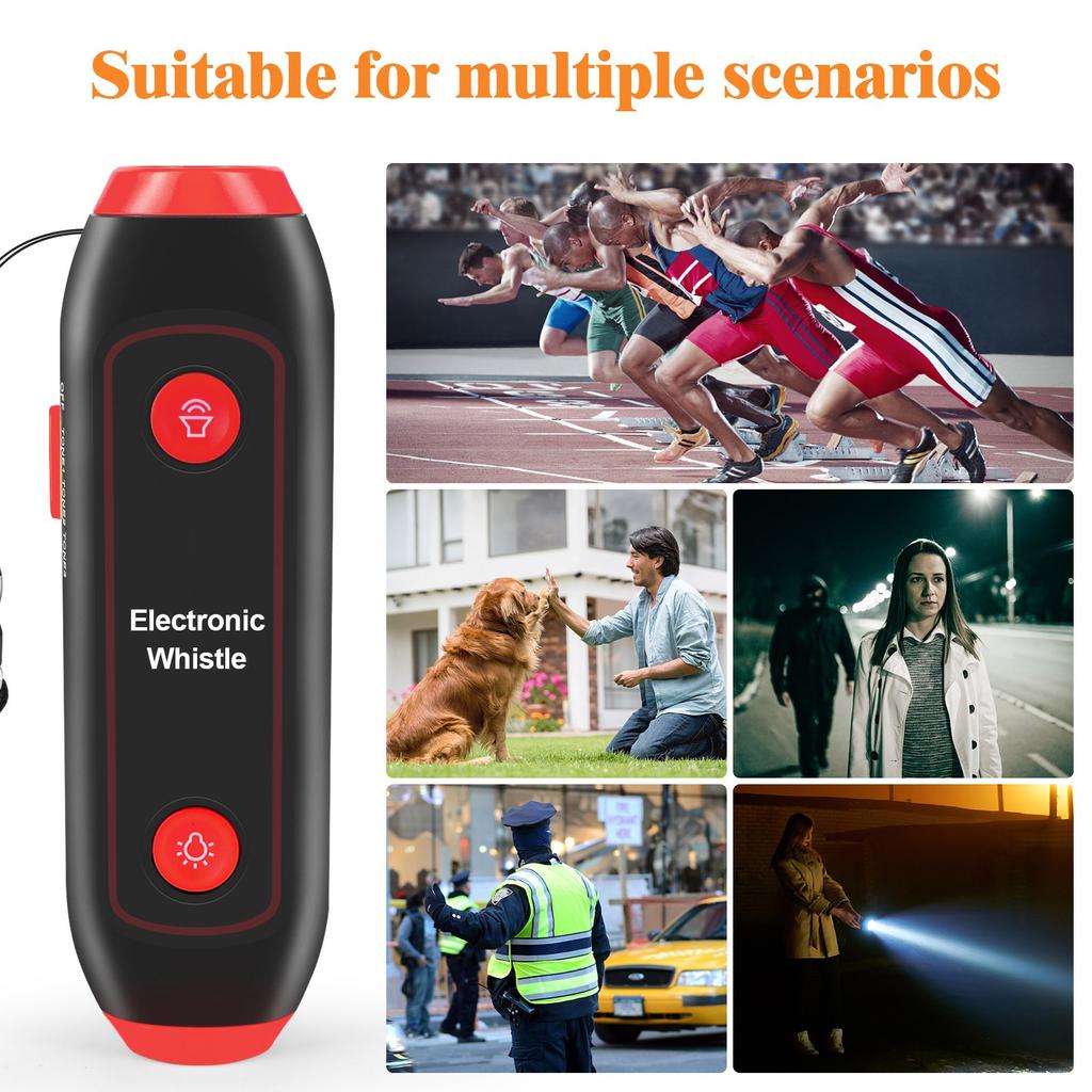 Electronic Whistles Electric Whistle With Lanyard Three Tone Distinct High Volume Outdoor Sport Whistle For Coaches, Referees, P.E. Teacher