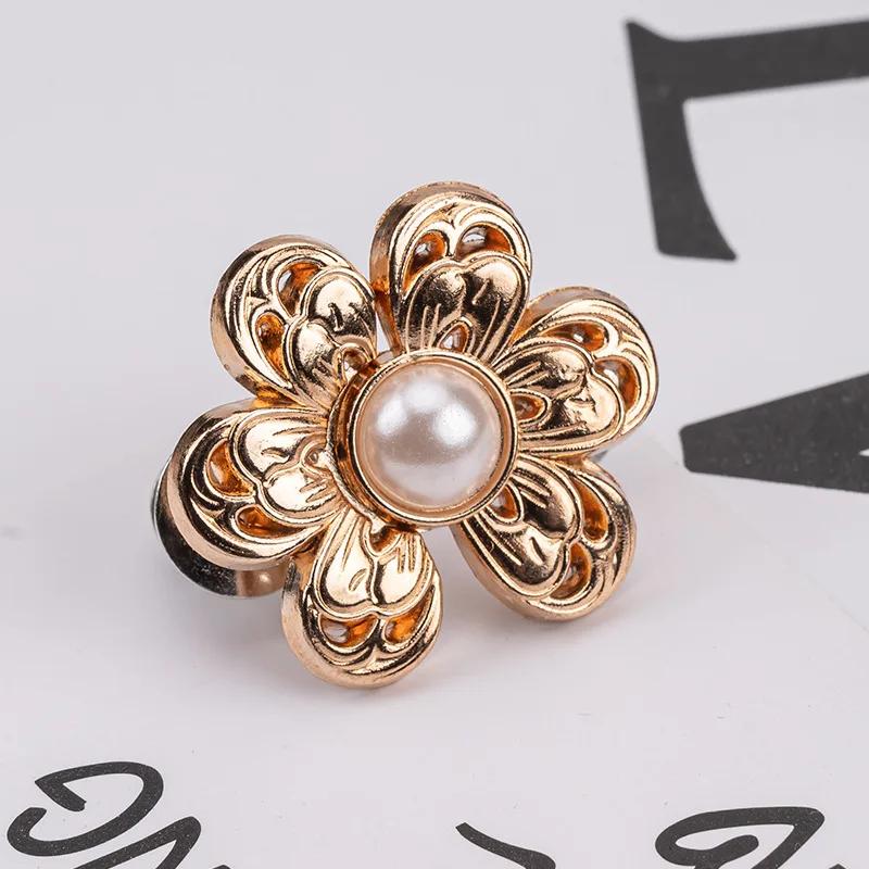 Jeans Flower Button Adjustable Clips for Pant Skirts Waist Tightener Buckle Snap Button Adjuster Pants Pin Retractable Button