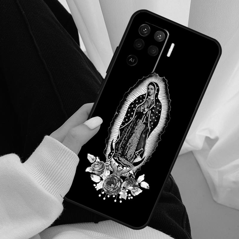 Virgen De Guadalupe Virgin Mary Case For OPPO A54 A74 A94 A83 A91 A93 A5 A9 A31 A53 2020 A15 A52 A72 Find X5 X3 Pro Cover