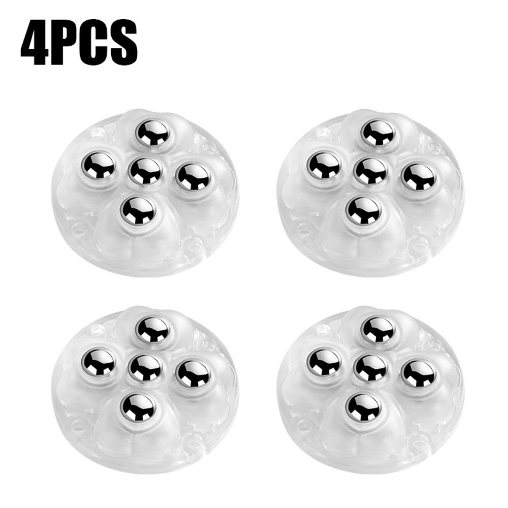 4Pcs 360°Rotatable Universal Wheel 5-Ball Storage Box Roller Durable Pulley