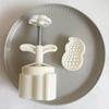 75g Plastic Material Mooncake Molds Stamp Moon Cake Mould Cartoon Peanut Shape DIY Baking Moulds for Mid-Autumn Festival