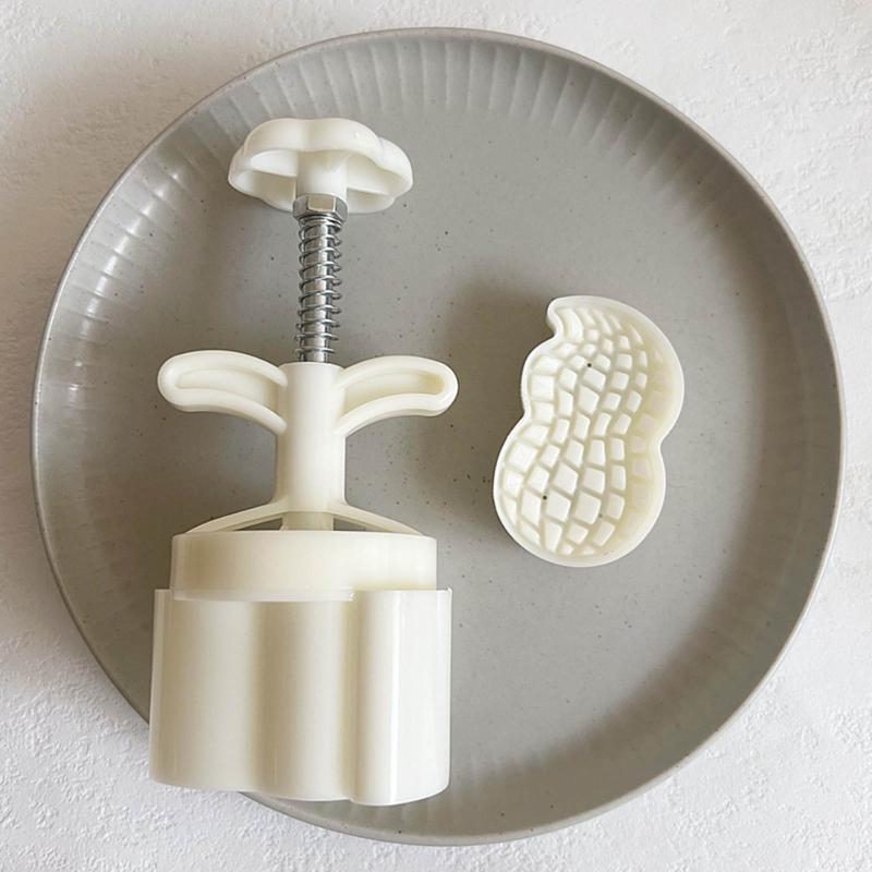 75g Plastic Material Mooncake Molds Stamp Moon Cake Mould Cartoon Peanut Shape DIY Baking Moulds for Mid-Autumn Festival