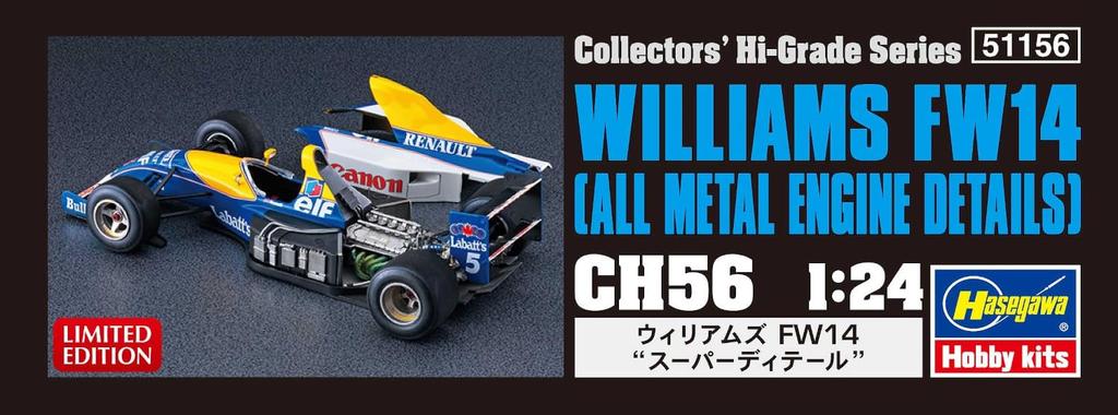 Hasegawa Williams FW14 Super Detail Plastic Model CH56 1/24 (Car)
