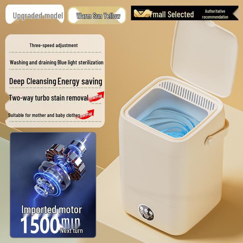 Kompakte vollautomatische Mini-Waschmaschine & Trockner für Unterwäsche und Intimwäsche - Hochtemperaturwäsche, perfekt für Socken