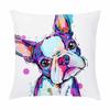 Customizable Home Square Soft Sofa Bed Pillow Cover Painted Dog Decorative Cartoon Puppy