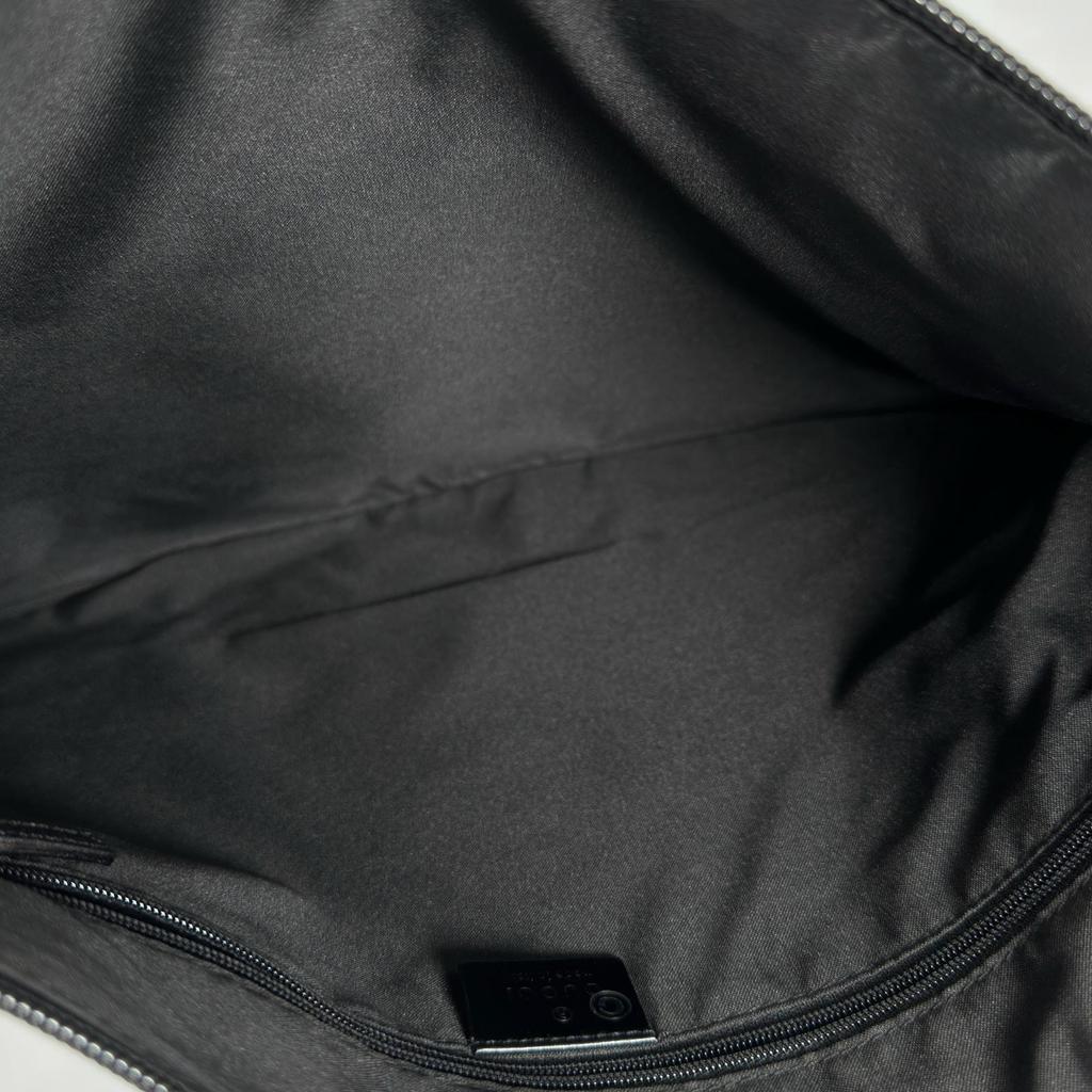 Gucci Shoulder Bag Black Women GG Pattern Used