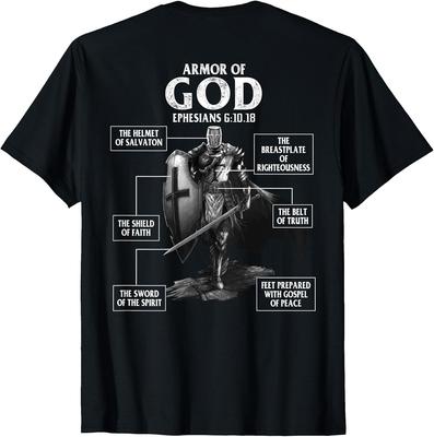 Armor Of God Ephesians 6 10 18 Bible Verse (On Back) Tee Size S-3XL