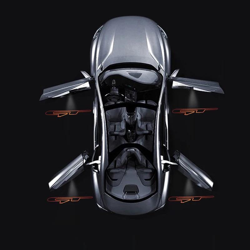 2PCS for Kia GT Badge K5 Sorento CERATO Logo Led Car Door Welcome Lights Laser Projector Ghost Atmosphere Courtesy Decor Lamps ZR9