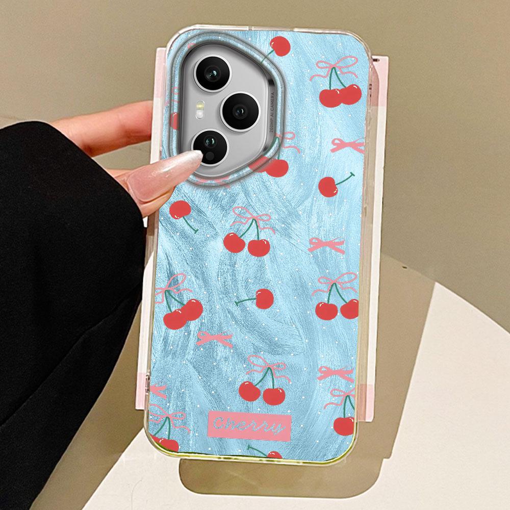 

Синий чехол для телефона с вишней, бантом и фруктами для Honor 400 200 90 Smart Pro Magic7 6 5 70 Lite X9a X9c X9b X8b X8a X8c X7c X6c X6b Honor 200 Lite