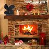 Silent Heat-Powered Four-Leaf Wood Stove Fan - Christmas Star Model