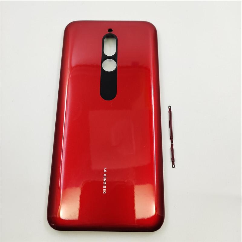 Задняя крышка аккумулятора для Xiaomi Redmi 8 Задний корпус Задняя дверь Задняя крышка аккумулятора с боковой клавишей красный