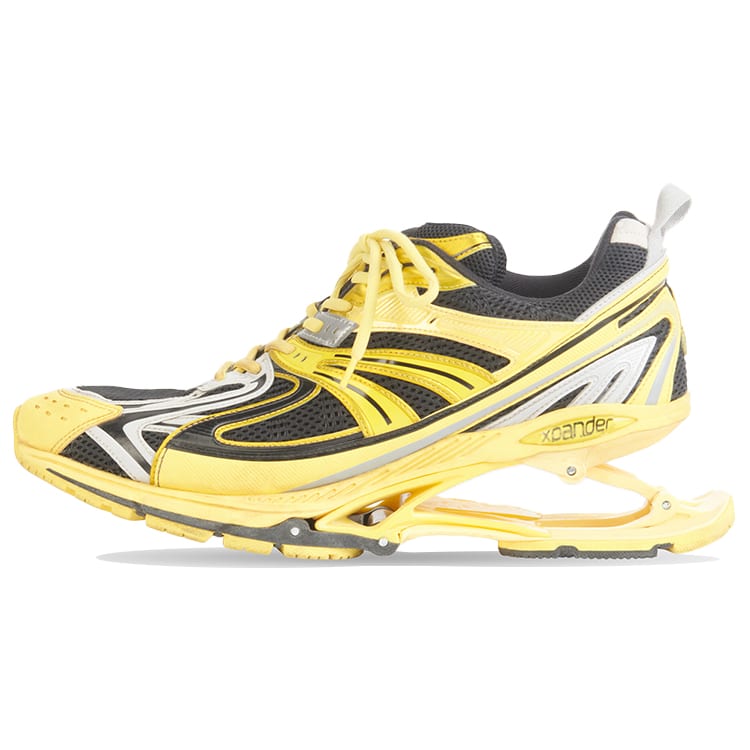 Balenciaga X Pander Low top Sports Casual Shoes Men's Yellow, Black & Gray Multicolor 653871W2RA37012