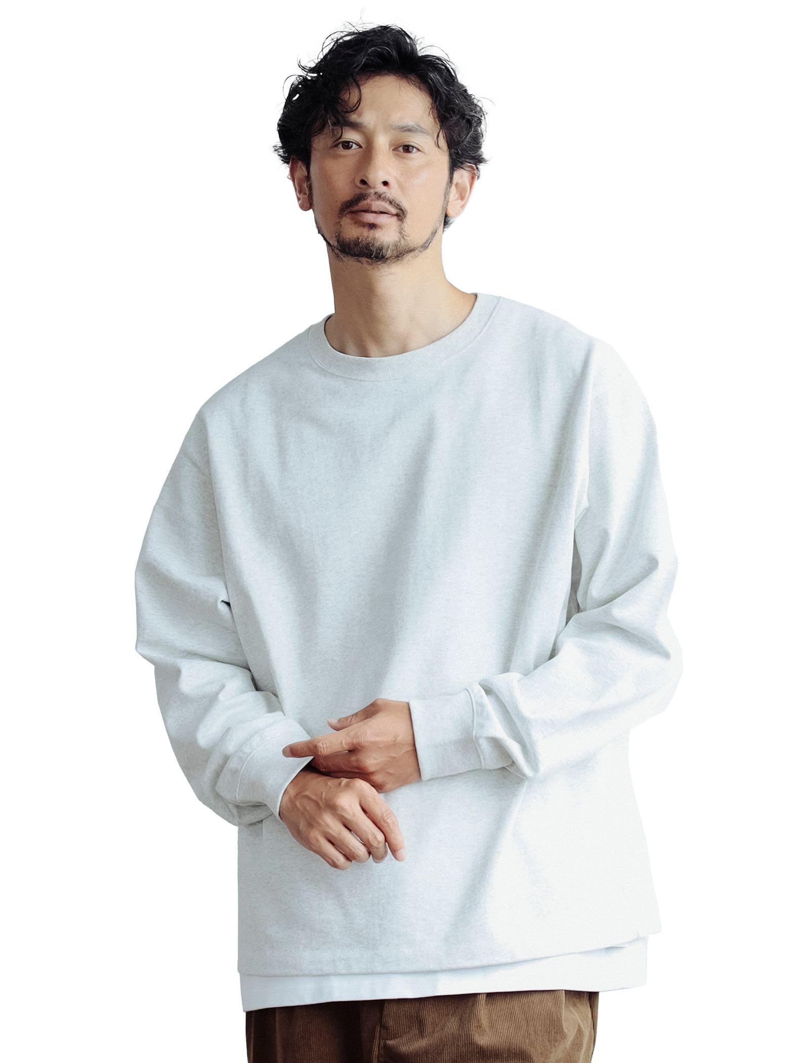 

B:MING LIFE STORE by BEAMS Men s ASH L/S TEE B:RelaxFit H/W_CN (Size S_92140229147)