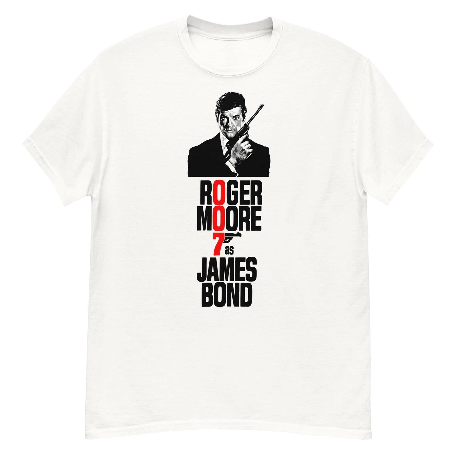 Roger Moore as James Bond 007 fan art t-shirt L