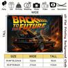 2D Time Machine DeLorean Backdrop, "Back to the Future" Themed Outdoor Banner