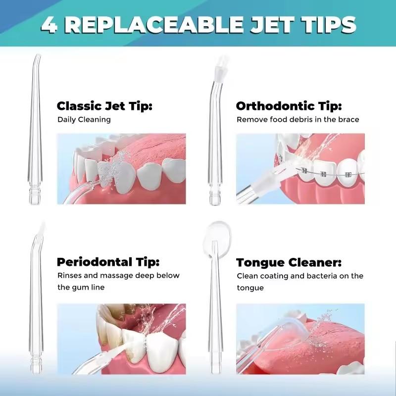 Smart Electric Oral Irrigator Rechargeable Portable Dental Water Jet Irrigator 3 Modes Waterproof Electric Teeth Cleaning Washer