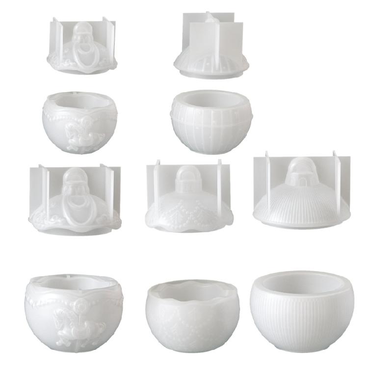 Palline di Natale Pallina Stampini in Silicone per Candele Tazza Portacandele Artigianale Sapone Barattolo Porta Gioielli Realizzazione e Regali di Festa