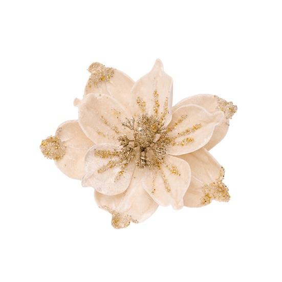 Yousheng Vánoční květiny třpytivé umělé ozdoby měkké aranžmá květin na vánoční stromek novoroční svatební dekorace