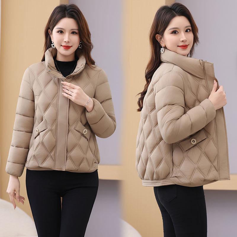

Женская мода для мам Зимняя короткая куртка с хлопковой подкладкой в корейском стиле - Свободный, утолщенный и стройнящий дизайн 5XL