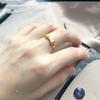 Brass Gold Elegant Plated Bowknot Ring Adjustable Twisted Style Women For