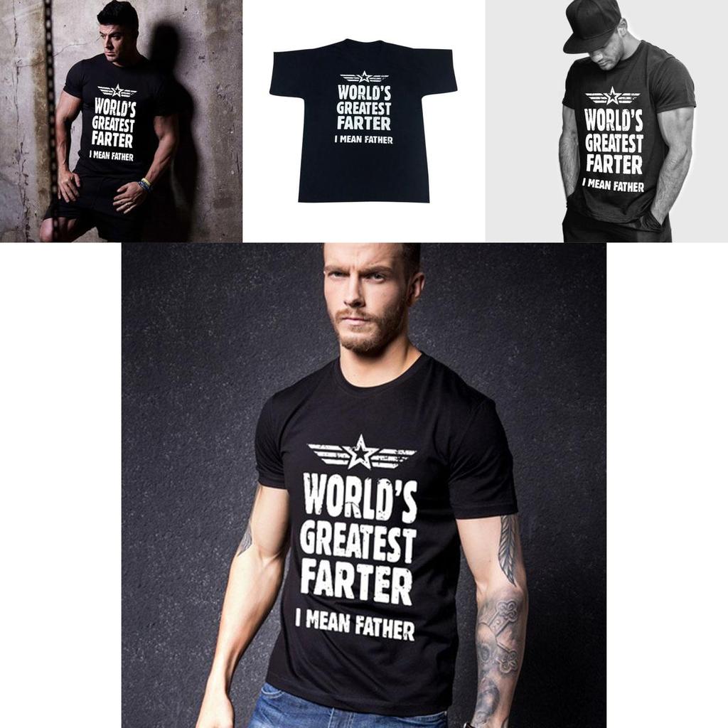 Worlds Greatest Farter Mens Funny Cotton Blend Tshirt Stylish Casual Dad Gift