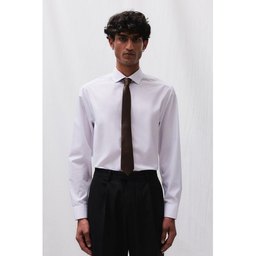 

H M coolMax Regular Fit sHirt wHite XS