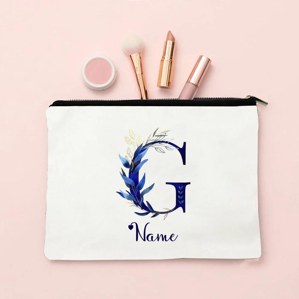 Makeup Bag Personalized Bridesmaid Wedding Makeup Box Gift Female Organizer Travel Toilet Wash Wallet