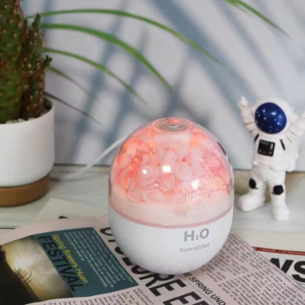 

2025 Новый USB-шнур питания Мини-увлажнитель воздуха с имитацией цветка Аромадиффузор Диффузор эфирных масел с красочной подсветкой