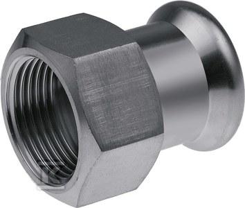 CONNECTOR WITH GW 15 X 3/4 INOX PRESS