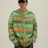 Men's Autumn/Winter Retro Striped Cardigan Sweater - Loose Fit, Casual Style