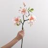 High-End Lifelike Magnolia Artificial Flower Ornaments for Living Room & Dining Table Decor