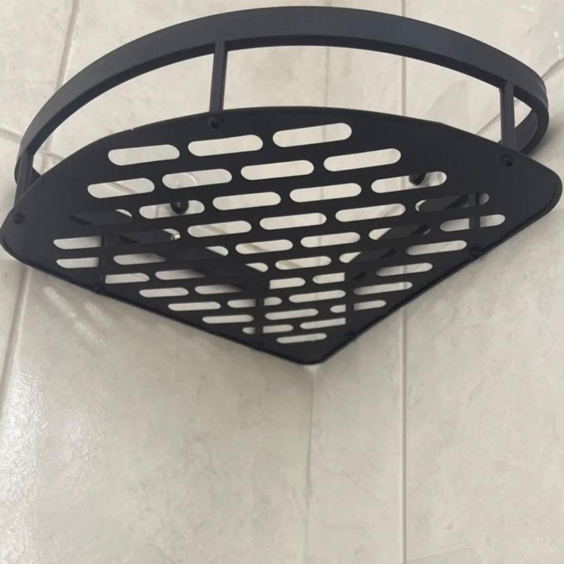 Badezimmerregal, Aluminiumlegierung, Shampoo-Rack, Make-up-Aufbewahrung, Organizer, Duschregal, Badezimmer-Zubehör, kein Bohrer, Wand-Eckregal