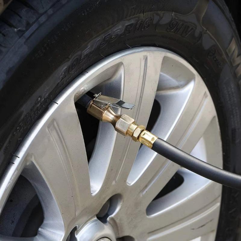 Car Tire Air Chuck Inflator Pump Valve Connector Clip-on Adapter Brass 6mm/8mm Tyre Wheel