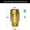 Brass Vertical Check Valve, Water Pipe Backflow Preventer, 1 Inch, Male/Female Thread, Unidirectional Valve.