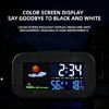 Electronic Weather Clock with Colorful Backlight Simple Design Weather Clock for Indoor Temperature Moisture And Time Display