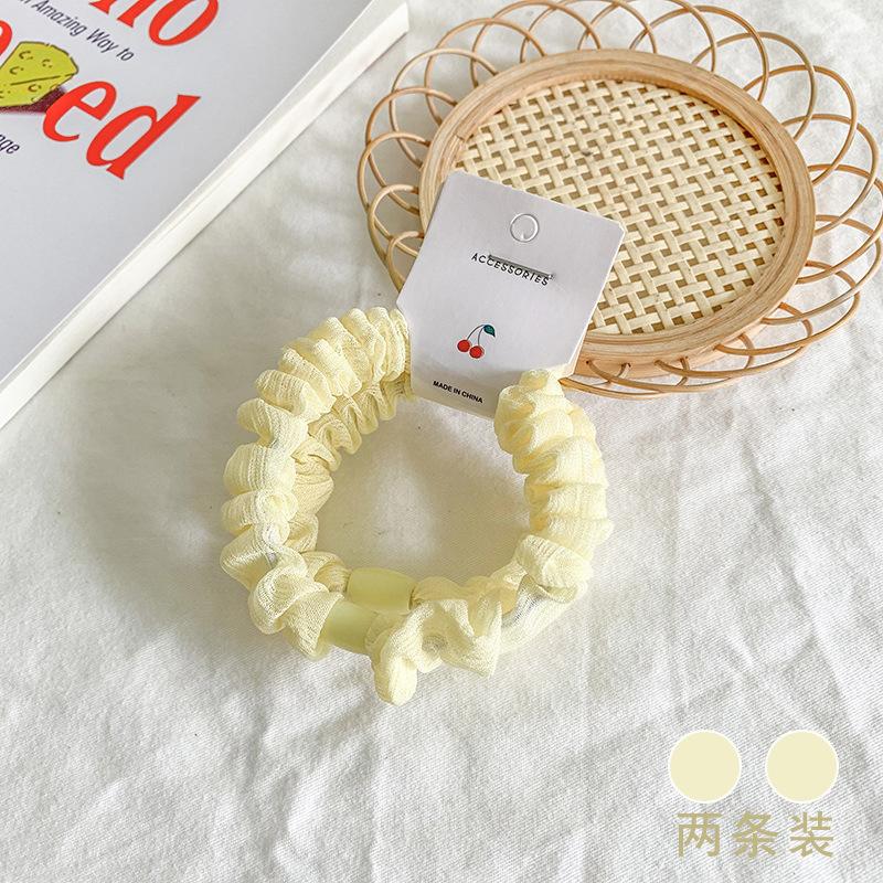 2Pcs Women Elastic Hair Bands Rubber Band Hair Ties for Girls Children Colorful Nylon Scrunchies Headband Kids Hair Accessories