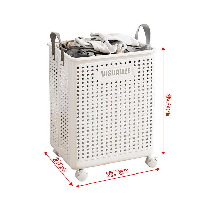 

Folding Dirty Clothes Basket Household Bathroom Laundry Basket Storage Large Capacity Dirty Clothes Storage Basket with Wheels