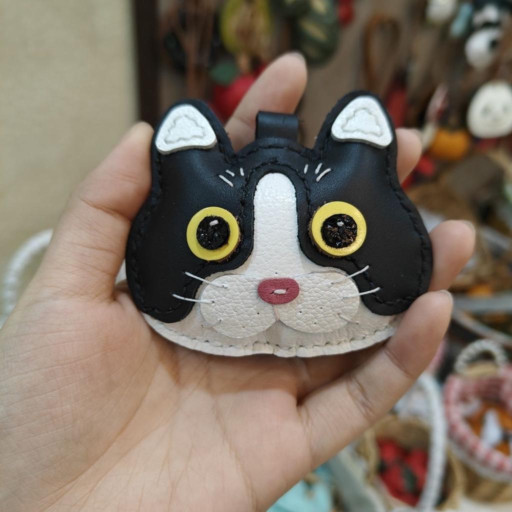 Soft Leather Ragdoll Cat Doll Keychain Pendant Hanging Bag Accessories Decoration Couple Doll Cute Gift Holiday Bag Pendant