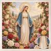 Pearl Painting 5D DIY Decorative Painting. Virgin Mary and Rose Garden. Cute Birthday Gift. Handmade Art Painting