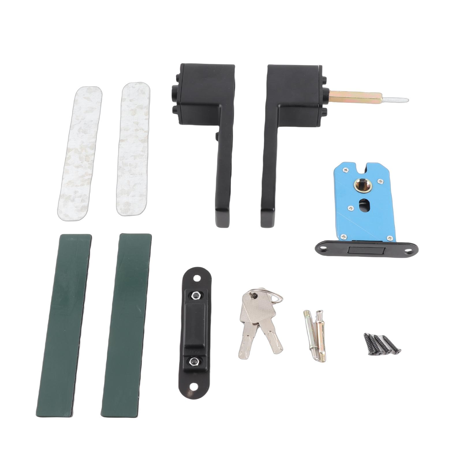 Door Lever Lock Quiet Design Stylish Reversible Metal Door Handle with Lock and Key for 42‑50mm Thickness Doors