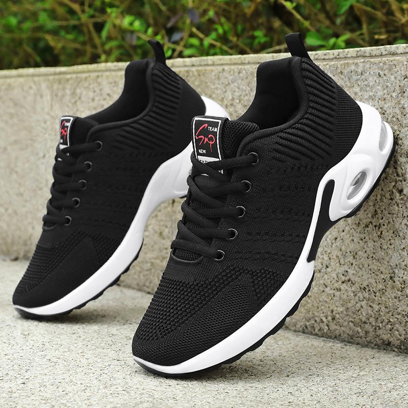 Men'S Shoes Data Air Cushion Sports Shoes Fly-Woven Color Matching Running Shoes Large Size Shoes