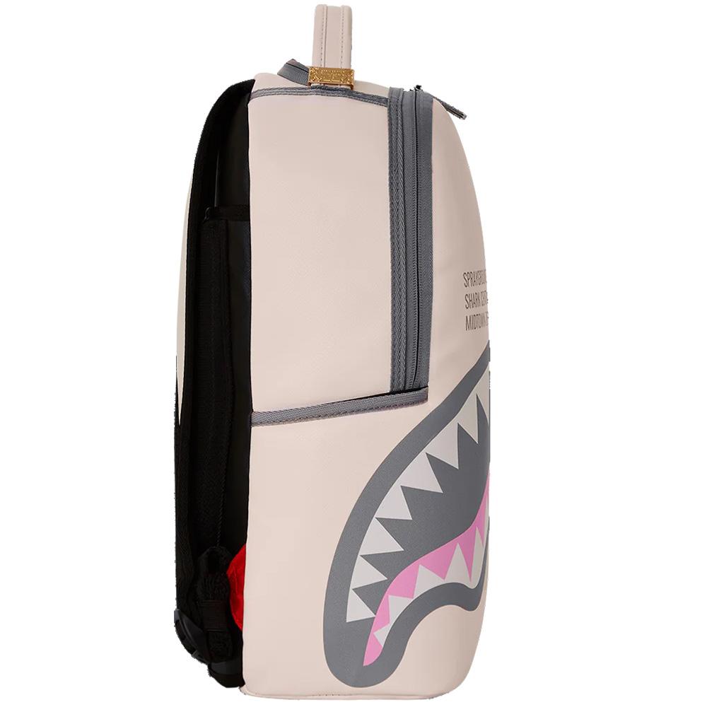 New SPRAYGROUND Shark Mouth PVC Backpack Beige W1035715